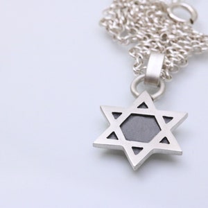 Jewish Gifts, Star of David Necklace, Silver David Star Charm, Bar Mitzvah Gift, Bat Mitzvah Gift, Israeli Jewelry, Jewish Jewelry image 5