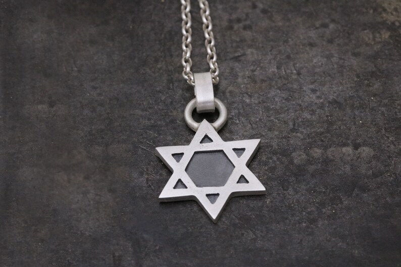 Jewish Gifts, Star of David Necklace, Silver David Star Charm, Bar Mitzvah Gift, Bat Mitzvah Gift, Israeli Jewelry, Jewish Jewelry image 4