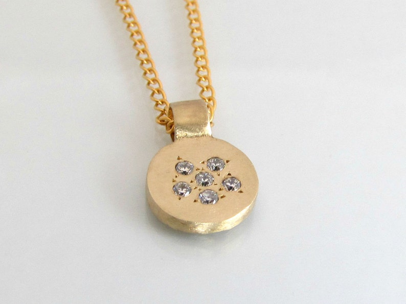 14k Gold Necklace, Diamond Necklace, Diamond Pendant, Gold Chain Necklace, Wedding Necklace, Bridal Necklace, Yellow Gold, Rose Gold image 1