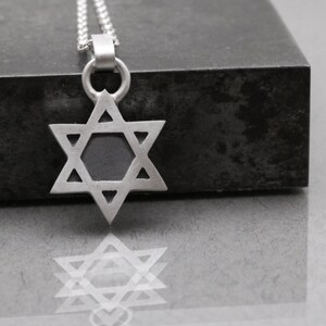 Jewish Gifts, Star of David Necklace, Silver David Star Charm, Bar Mitzvah Gift, Bat Mitzvah Gift, Israeli Jewelry, Jewish Jewelry image 2