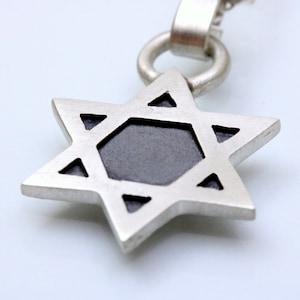 Jewish Gifts, Star of David Necklace, Silver David Star Charm, Bar Mitzvah Gift, Bat Mitzvah Gift, Israeli Jewelry, Jewish Jewelry image 1