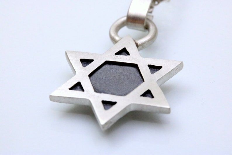 Jewish Gifts, Star of David Necklace, Silver David Star Charm, Bar Mitzvah Gift, Bat Mitzvah Gift, Israeli Jewelry, Jewish Jewelry image 1