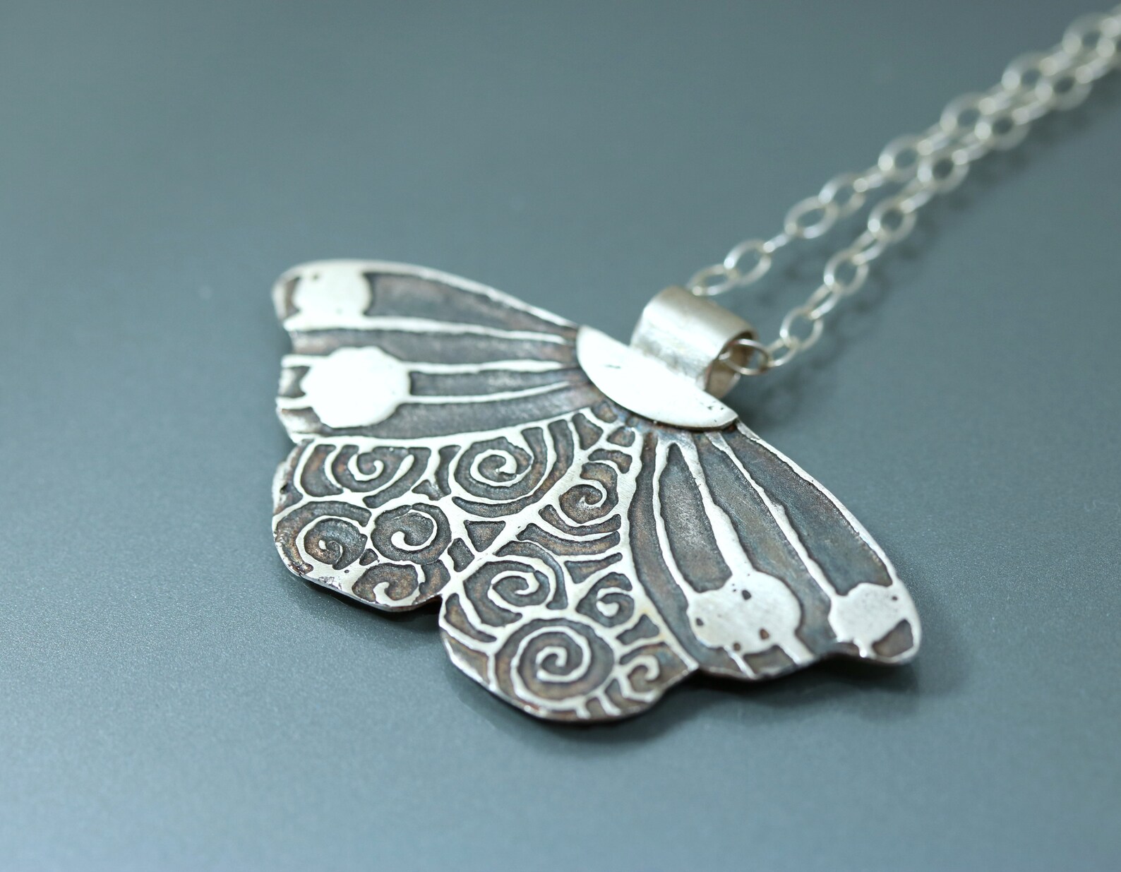 Silver Butterfly, Butterfly Jewelry, Butterfly Pendant, Spiritual Necklace, Nature Pendant