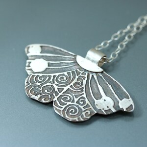 Silver Butterfly, Butterfly Jewelry, Butterfly Pendant, Spiritual Necklace, Nature Pendant, Butterfly Necklace, Butterfly Charm image 2