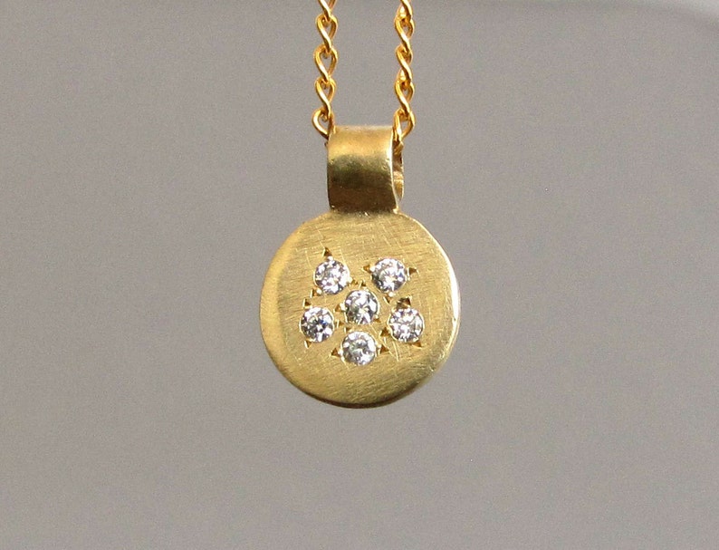 14k Gold Necklace, Diamond Necklace, Diamond Pendant, Gold Chain Necklace, Wedding Necklace, Bridal Necklace, Yellow Gold, Rose Gold image 2
