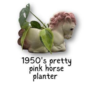 Vintage 1950&#39;s girly horse planter