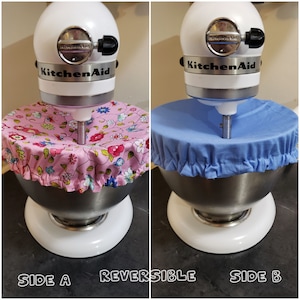 Pink Flowers Bowl Cover for KitchenAid and Stand Mixers (Fabric Cover Only)