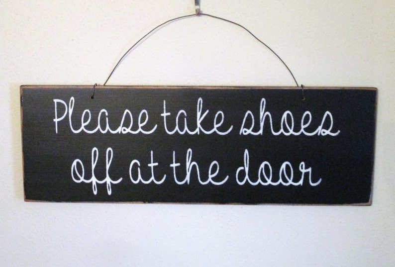 Please Remove Shoes Wood Sign Porch Wall Decor Door Sign Primitive Wood Sign