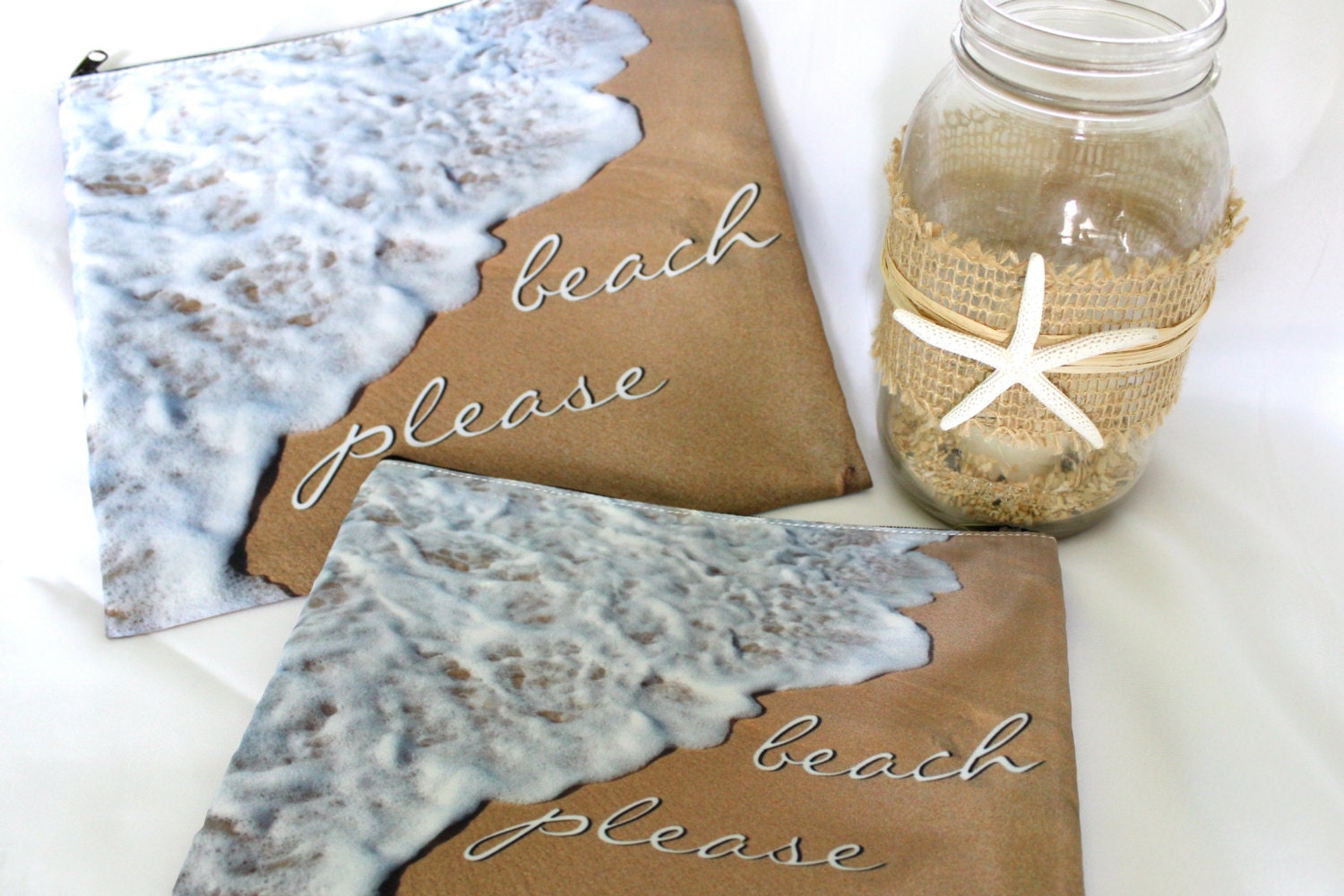 [宅送] POLY-ZIP Photo Clutch -- Beach Please - Etsy 小物