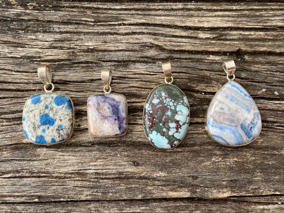 Sterling Silver and Stone Pendants