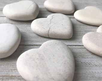 rustic wedding favors Personalized Heart Rock white heart rock paperweight shabby chic wedding decor iron anniversary heart