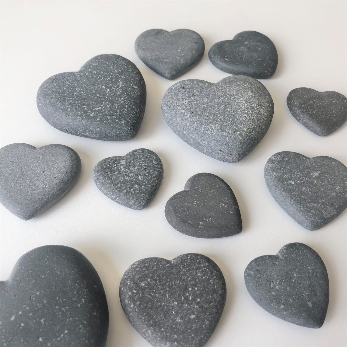 Heart Shape Rocks HandCut Plain/Blank Heart Stones Great Etsy