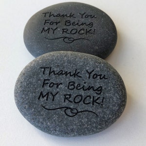 Thank You Rock! Paperweight Gratitude Gift - Rock Made of 100% Natural ...