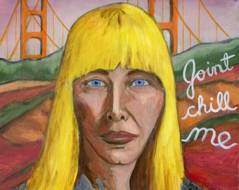 Joni Mitchell (Anagrams) -  (print 7x9)