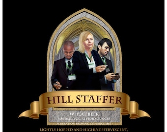 Hill Staffer - Canada Parliament Beer Label (print 7x9)