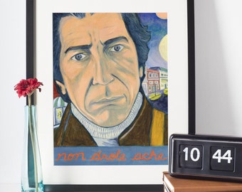 Leonard Cohen - Print 7 x 9 Montreal