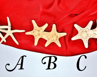 Double Starfish Beach Hair Mermaid Clip Barrette - Girls single or set of 2 Hair Fashion Barrette Wedding Photo Shoot Prop Accessories