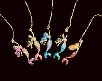 Mermaid Light Pull Chain, Beach Coastal Decor, Keychain, Car Charm, Window Ornament