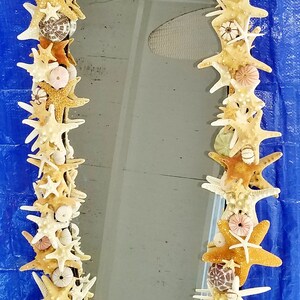 Large STARFISH Seashell Coastal Beach MIRROR Cottage Boho CUSTOM Hall Wall Livingroom Dining Office Commercial Residental 24x30