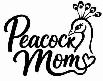 Peacock Mom Decal