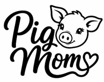 Pig Mom Decal