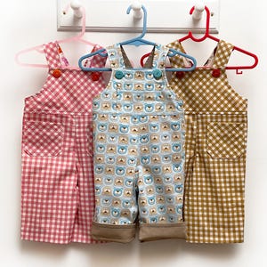 Baby boy and toddler romper/overalls pdf sewing pattern Ollie Overalls sizes 3+months to 4 years. ENGLISH  INSTRUCTIONS ONLY!!