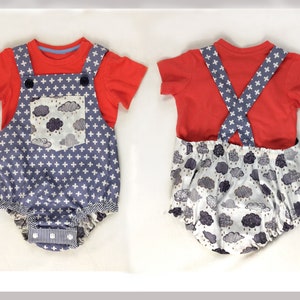 Baby Romper pdf sewing pattern, DIMPLES baby boy & girl sun suit sizes 3+ months to 3 years. ENGLISH ONLY!!