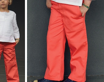 Kids shorts and long pants PDF sewing pattern, Mango Shorts & Longies in sizes 2 to 12 years, suit boys and girls. ENGLISH ONLY!!