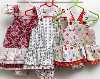 Christmas - Romper sewing pattern baby girls sunsuit pdf pattern TINKERBELLE Romper sizes 3 mths to 3 yrs by Felicity Patterns ENGLISH ONLY!