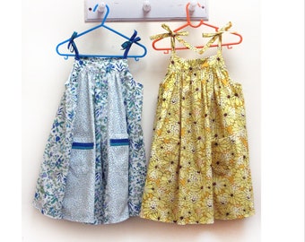 Mönster för flickklänning, Daisy Sundress, digitalt sömnadsmönster för flickklänningar i storlekarna 6-9 månader till 8 år. ENDAST PÅ ENGELSKA!!