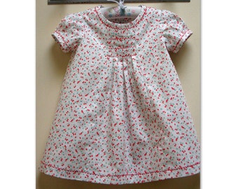 Baby & toddler dress pdf sewing pattern, SHELLEY Dress/Top sizes 00-8 years, multi options pattern, matching knickers