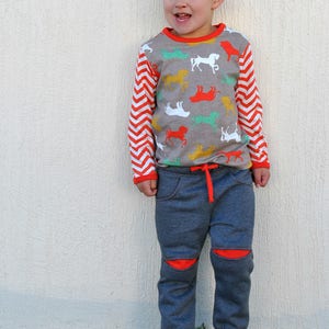 Children's fleece pants sewing pattern ROSCOE PANTS boys image 8