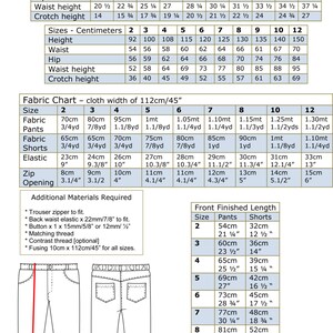 Boys trouser sewing pattern SLIM FIT PANTS boys pdf sewing pattern, boys trouser & shorts pattern sizes 2 to 12 years. image 5