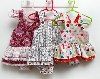 Romper sewing pattern baby girls sunsuit pdf sewing pattern TINKERBELLE Romper sizes 3 months to 3 years by Felicity Patterns ENGLISH ONLY!!
