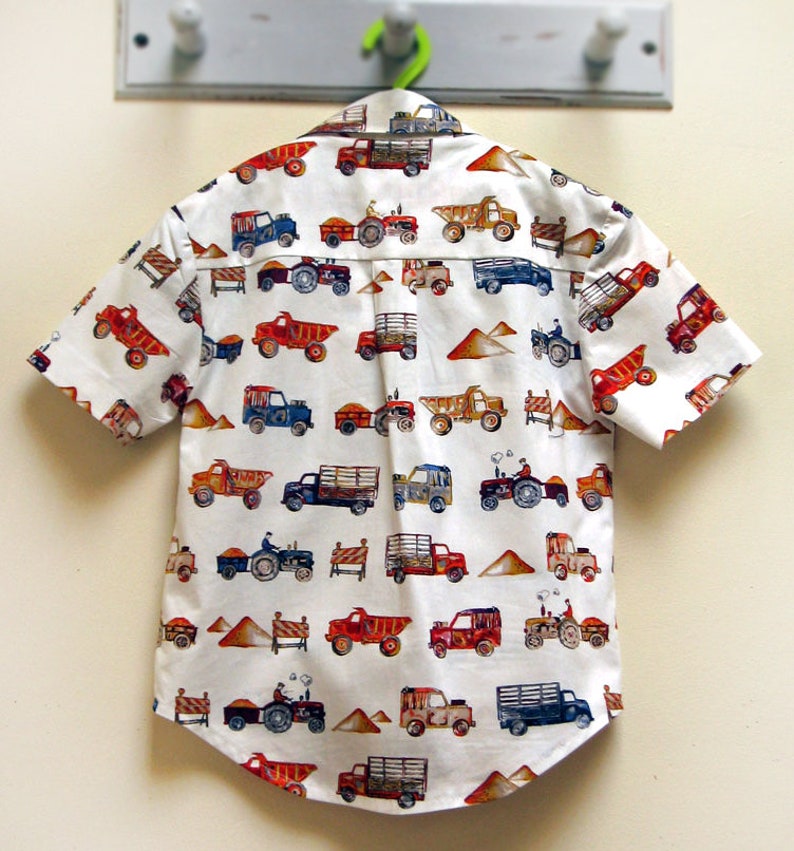 Boy's Hawaiian shirt sewing pattern for kids 2-14 years. THOMAS SHIRT pdf sewing pattern for childrens casual shirt. image 9