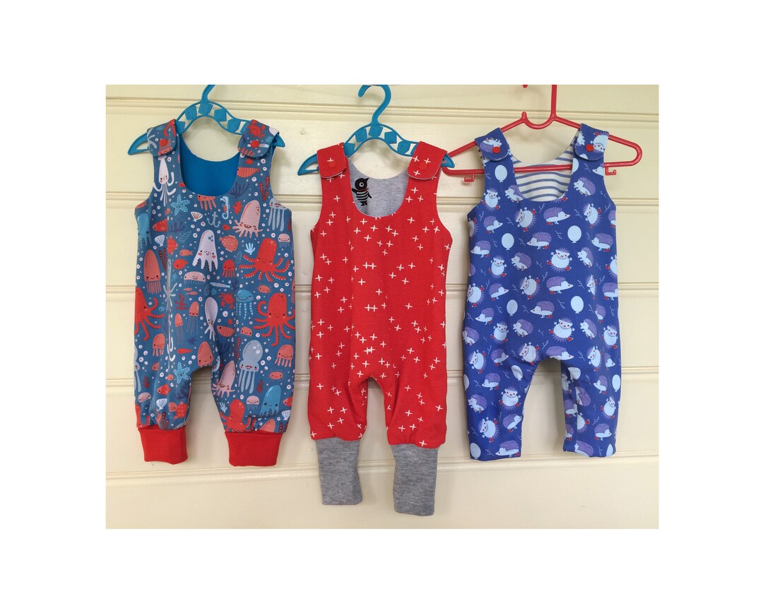 Cuddly Boy & Girl Romper Pdf Sewing Pattern Kindy Knit Romper Baby ...