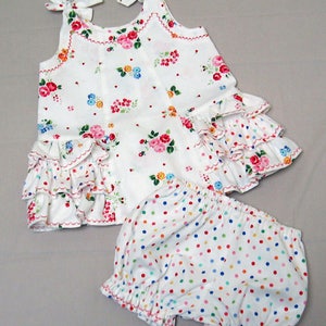 Baby Ruffled Dress and Pants Sewing Pattern Sunny Dress and - Etsy