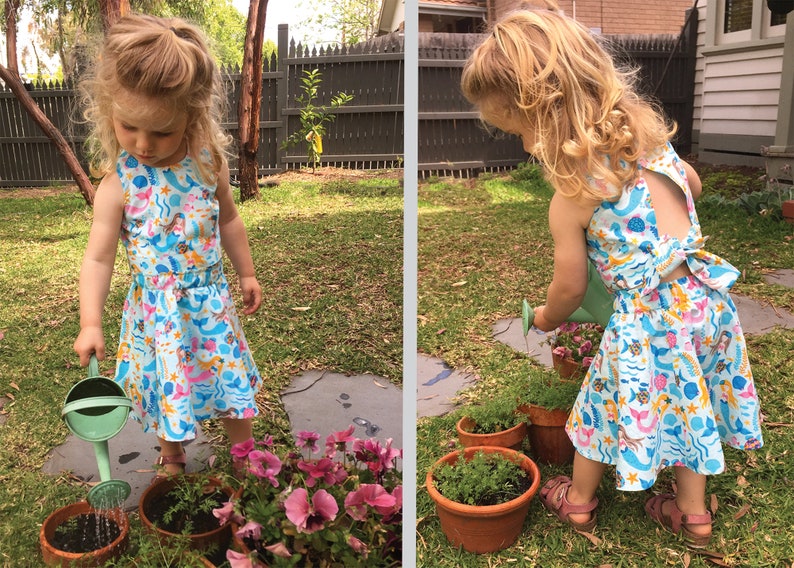 PDF Sewing Pattern for Girls Summer Top, Shorts and Skirt. GELATO Top & Shorts Pattern, Toddler - Girls Sizes 2 - 10 Years