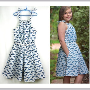 Girls dress-jumpsuit-sewing pattern Peachy Dress & Playsuit pdf sewing pattern. ENGLISH ONLY!!