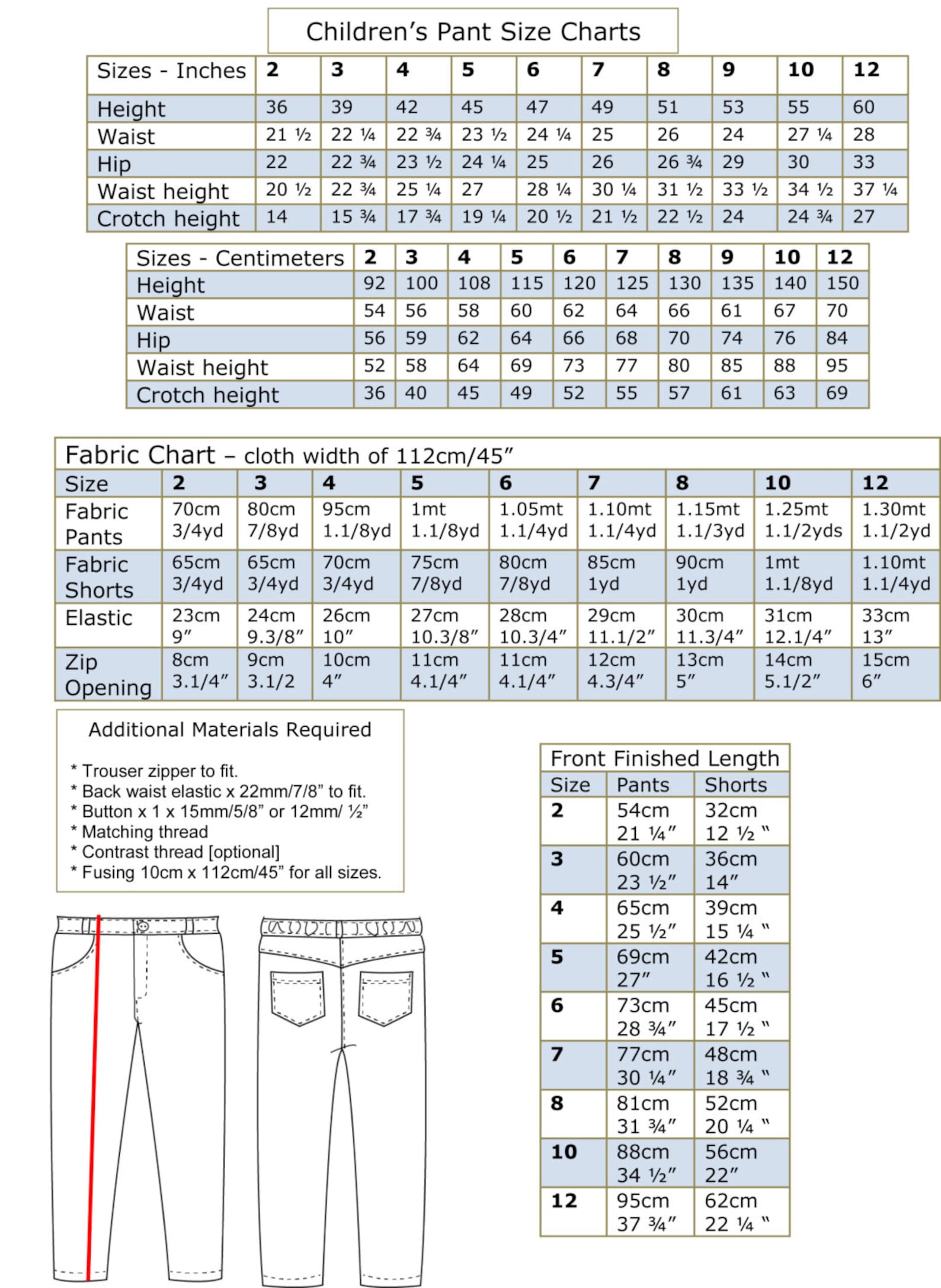 Slim Fit Pants Boys PDF Sewing Pattern Boys Trouser & Shorts - Etsy