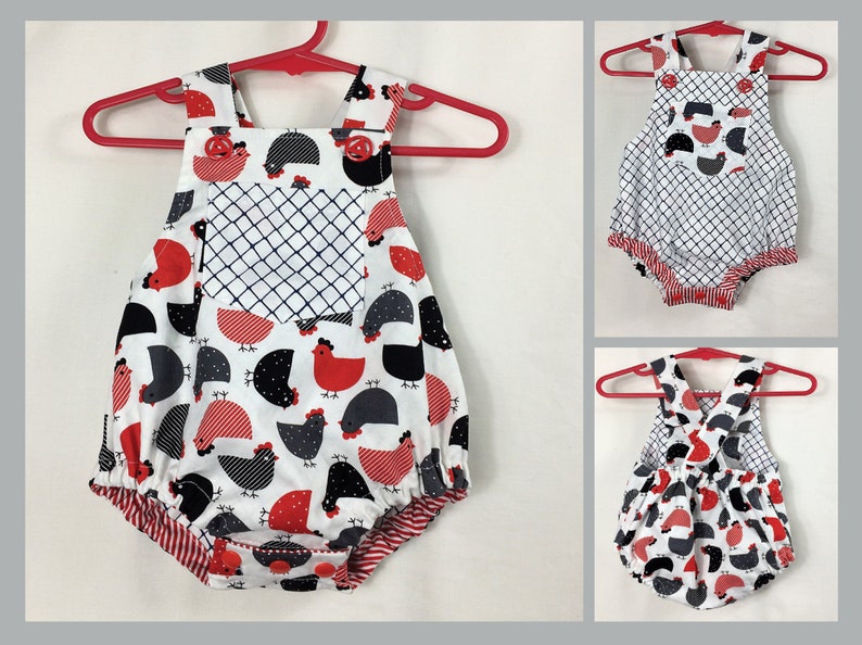 Toddler boy & girl romper pdf sewing pattern, DIMPLES reversible toddler and baby romper/sun suit sizes 3+ months to 3 years