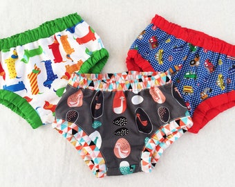 Pants, diaper cover sewing pattern for baby boys and baby girls pdf pattern sizes 3+ months to 4 years