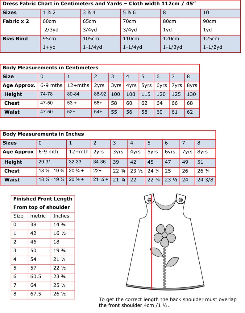 PDF sewing pattern for girl & toddler reversible jumper dress Petal Reversible Dress, sizes 6 months to 8 years, 3 appliques image 6