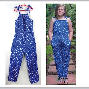 Girls jumpsuit, dress, romper, shorts, top sewing pattern Peachy Dress & Playsuit pdf sewing pattern