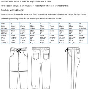 Children's fleece pants sewing pattern ROSCOE PANTS boys image 7