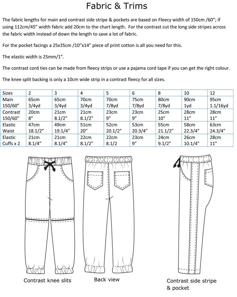 Children's fleece pants sewing pattern ROSCOE PANTS boys image 7