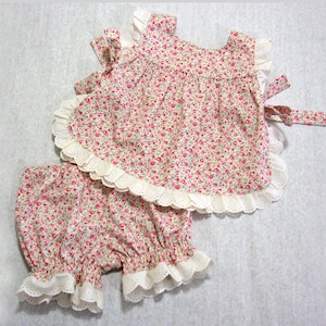 Baby girls pant and top pdf sewing pattern-Isabelle Baby Set-sizes 3months to 4 years-romper sewing pattern ENGLISH ONLY