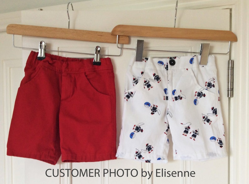 Boys trouser sewing pattern SLIM FIT PANTS boys pdf sewing pattern, boys trouser & shorts pattern sizes 2 to 12 years. image 7