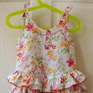 Baby girl's ruffled romper, RoseBud Baby Romper pdf sewing pattern, sizes 3 months to 3 years. image 8