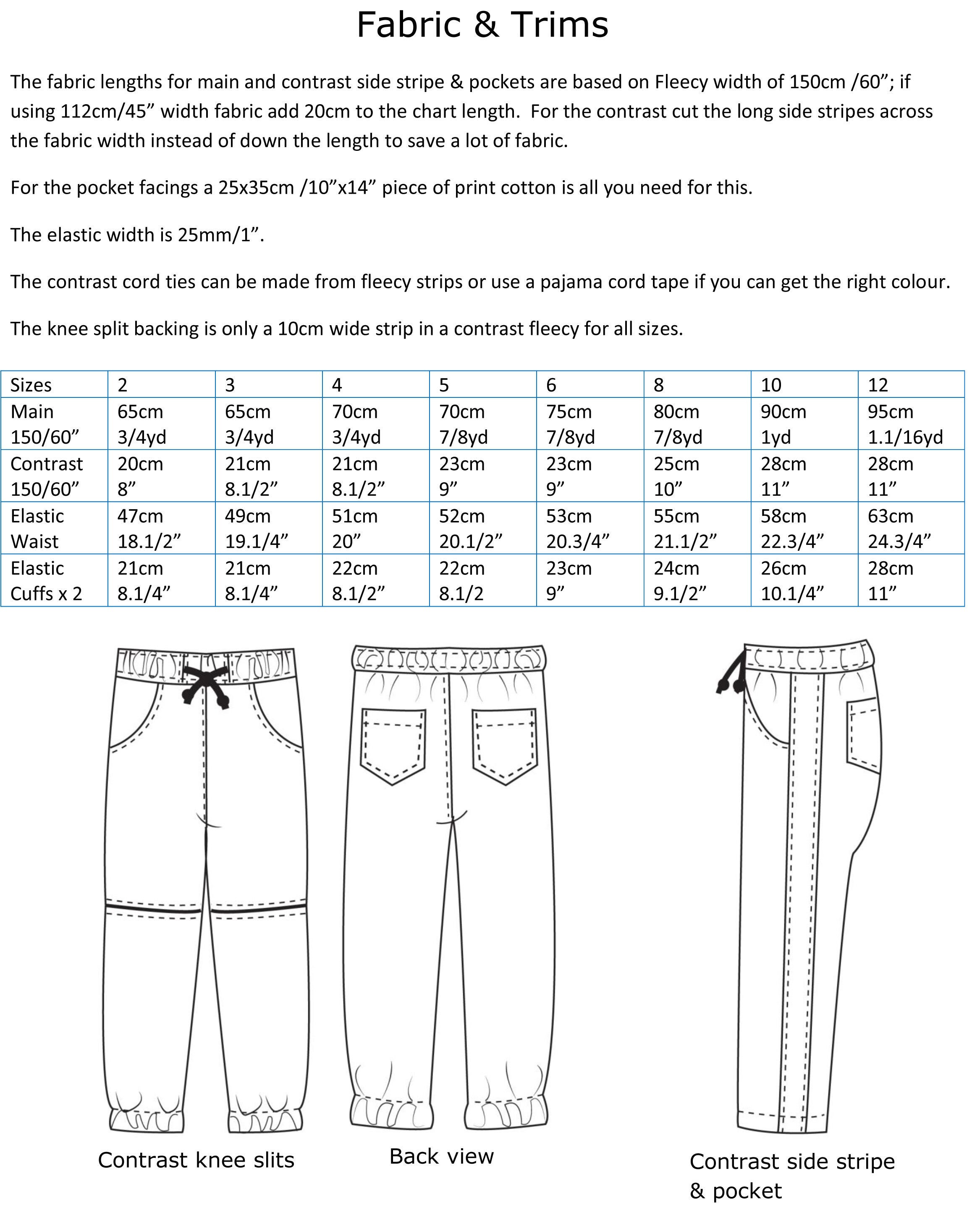 size 12 kids pants